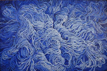 Laine bleu marine, 2013 (gouache sur papier)