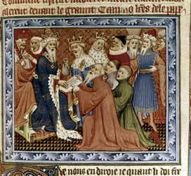 Marco Polo arrivant à la cour de Kubilai Khan, vers 1338-1410
