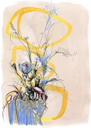 Esquisse florale abstraite