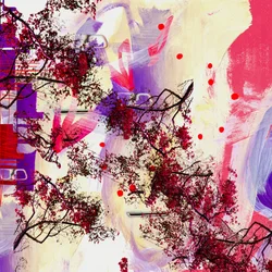 Branches abstraites aux couleurs vives
