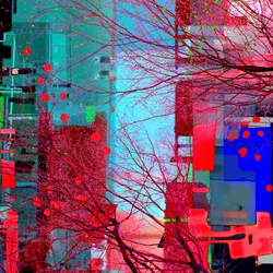 Branches abstraites aux couleurs vives