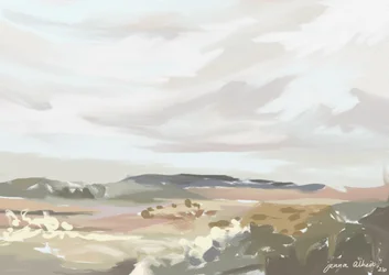 Paysage désertique paisible