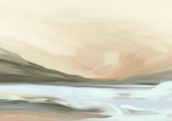 Horizon abstrait et serein