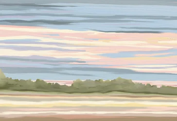 Horizon serein aux couleurs pastel