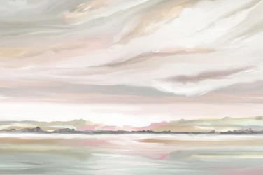 Paysage serein aux couleurs pastel