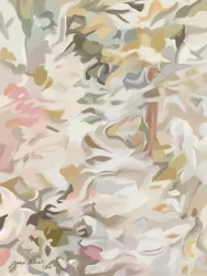 Motif floral abstrait aux tons pastel