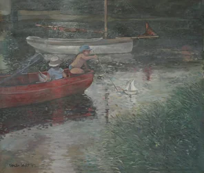Enfants naviguant un yacht