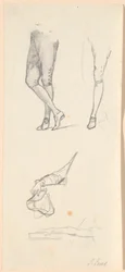 Études de jambes et de bras pour le portrait de Frédéric VI