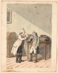 Une scène de "De Vonner og de Vanner" de P.A. Heiberg