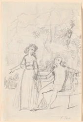 Esquisse de composition pour le portrait de famille Rabenske