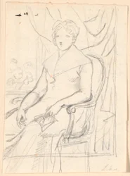Esquisse de composition pour le portrait de la comtesse Anna Joachima Danneskiold-Laurvig, née Ahlefeldt, à l