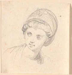 Tête de femme avec turban
