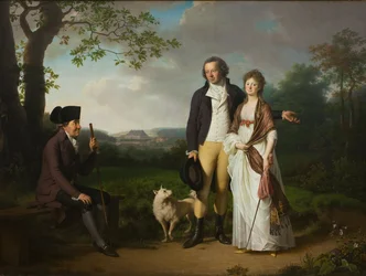 Niels Ryberg avec son fils Johan Christian et sa belle-fille Engelke, née Falbe, 1797
