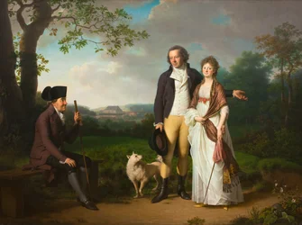 Niels Ryberg avec son fils Johan Christian et sa belle-fille Engelke, née Falbe