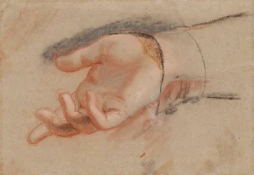 Étude au pastel pour une main tendue