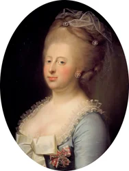 Portrait de Caroline Mathilde de Grande-Bretagne 1751-1775, Reine du Danemark, 1771