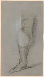 Étude pour le portrait de famille Ryberg ; la jambe droite de Johan Christian Ryberg