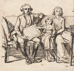 Études pour « Peder Anker, son épouse Anna Elisabeth, née Cold, et leur fille Karen »