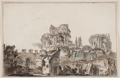 Vue avec ruines