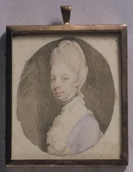 Portrait miniature de la reine Charlotte, c.1772