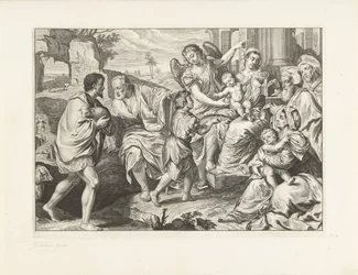 La Sainte Famille en compagnie d