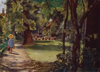 Maison Kelmscott, le jardin, vue depuis la rivière