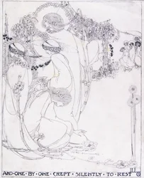 Et un par un, ils se glissèrent silencieusement pour se reposer, vers 1902-3