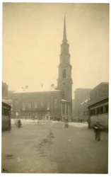 Église de Park St, Boston, USA, vers 1902-10 (photo gélatino-argentique)