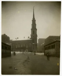 Église de Park St, Boston, Mass, USA, vers 1902-10 (photo gélatino-argentique)