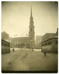 Église de Park Street, USA, vers 1902-10 (photo gélatino-argentique)