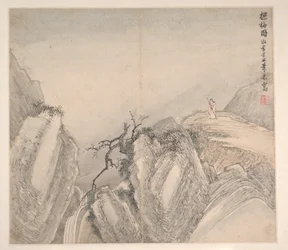 Paysages dans les styles de divers artistes, daté de 1716 (album de douze feuilles ; encre et couleur sur papier)