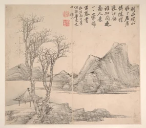Paysages dans les styles de divers artistes, daté de 1716 (album de douze feuilles ; encre et couleur sur papier)