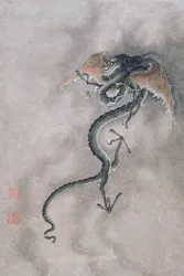Un dragon ailé, d