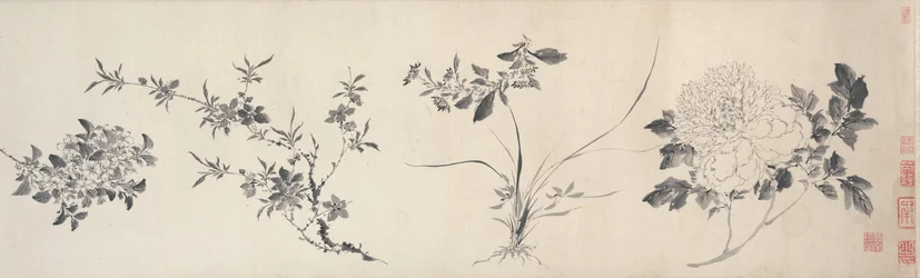 Fleurs des quatre saisons, dynastie Ming