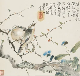 Une paire de bulbuls chinois, 1857