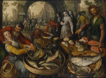 Marché aux poissons avec Ecce Homo