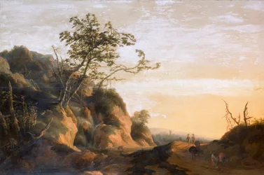 Voyageurs dans un paysage