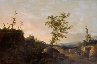 Voyageurs dans un paysage