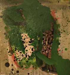 Éclaboussures de peinture verte vif