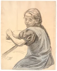 Georgia Skovgaard assise à une table