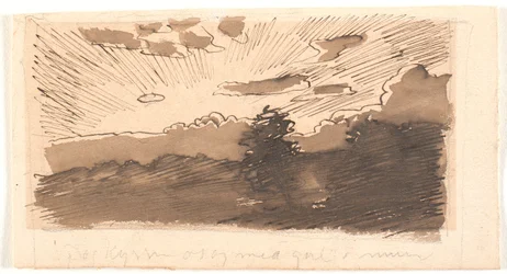 Esquisse pour un paysage du soir