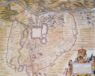 Plan de la citadelle de Turin pendant le siège de 1640