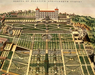 Italie, Tivoli, Vue de la Villa d