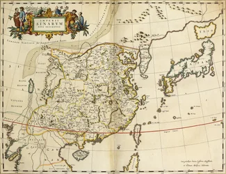 Carte de la Chine, de "Atlas Maior Sive Cosmographia Blaviana", 1662