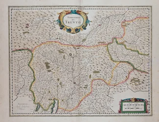 Région de Trente, de Theater of World, ou New Atlas of Maps and Representations of All Regions par Joan Blaeu, Italie
