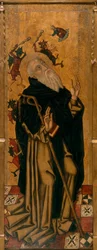 La tentation de Saint Antoine le Grand tourmenté par les démons - Peinture de Joan Desi (actif 1481-1520)