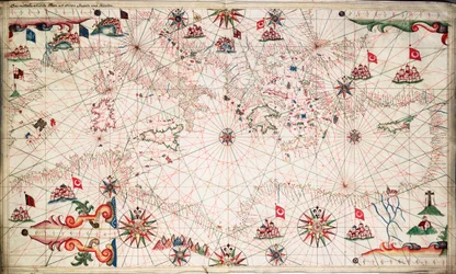 Carte de la Méditerranée, vers 1640