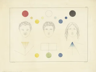Trois types de visages avec couleurs associées