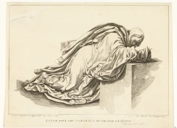Figure agenouillée, Étude pour les tableaux du drame de Jésus