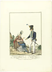 Soldat chez une vendeuse de harengs (Uniformes et costumes, titre de la série)